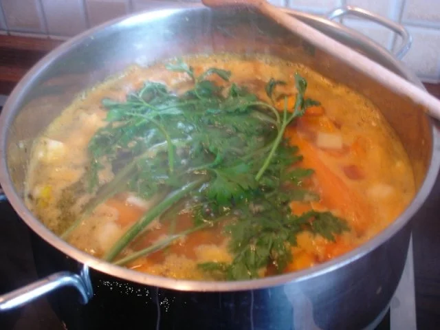 Rezept: Möhren-Kartoffelsuppe mit Einlage Bild Nr. 6 Möhren-Kartoffelsuppe mit Einlage - Rezept - Bild Nr. 6