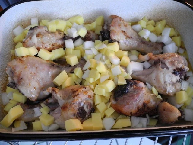 Geflügel : Bunte Gemüsepfanne mit Hähnchenschenkel - Rezept - Bild Nr. 10