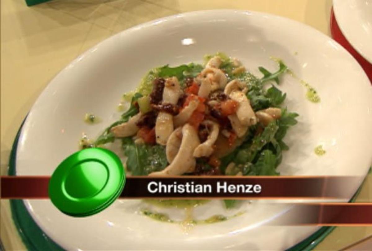 Warmer Salat vom kleinen Sepia mit Tomatillo a la Henze (Christian Henze) - Rezept