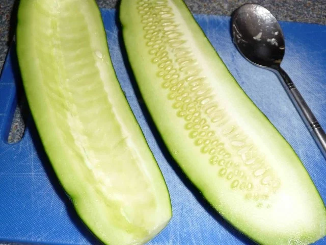 Gefüllte Schmorgurke mit Parmesan überbacken - Rezept - Bild Nr. 3