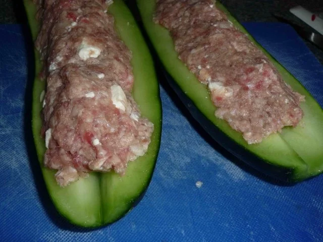 Gefüllte Schmorgurke mit Parmesan überbacken - Rezept - Bild Nr. 7