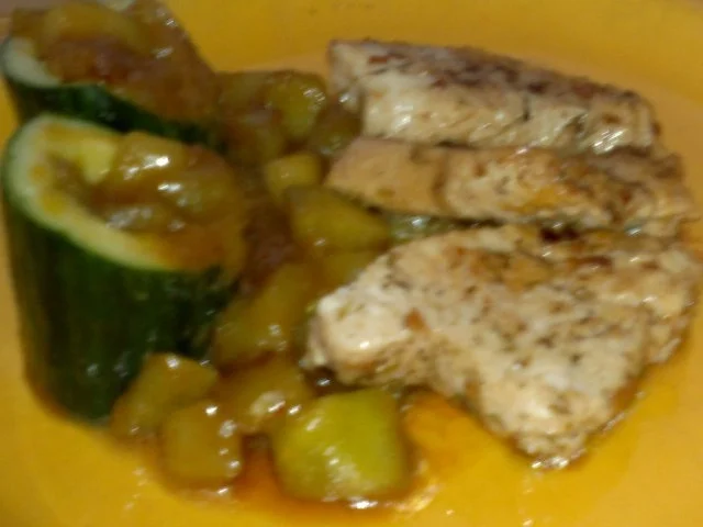 Putenschnitzel kreolisch mit Melonen-Gurken-Salsa - Rezept