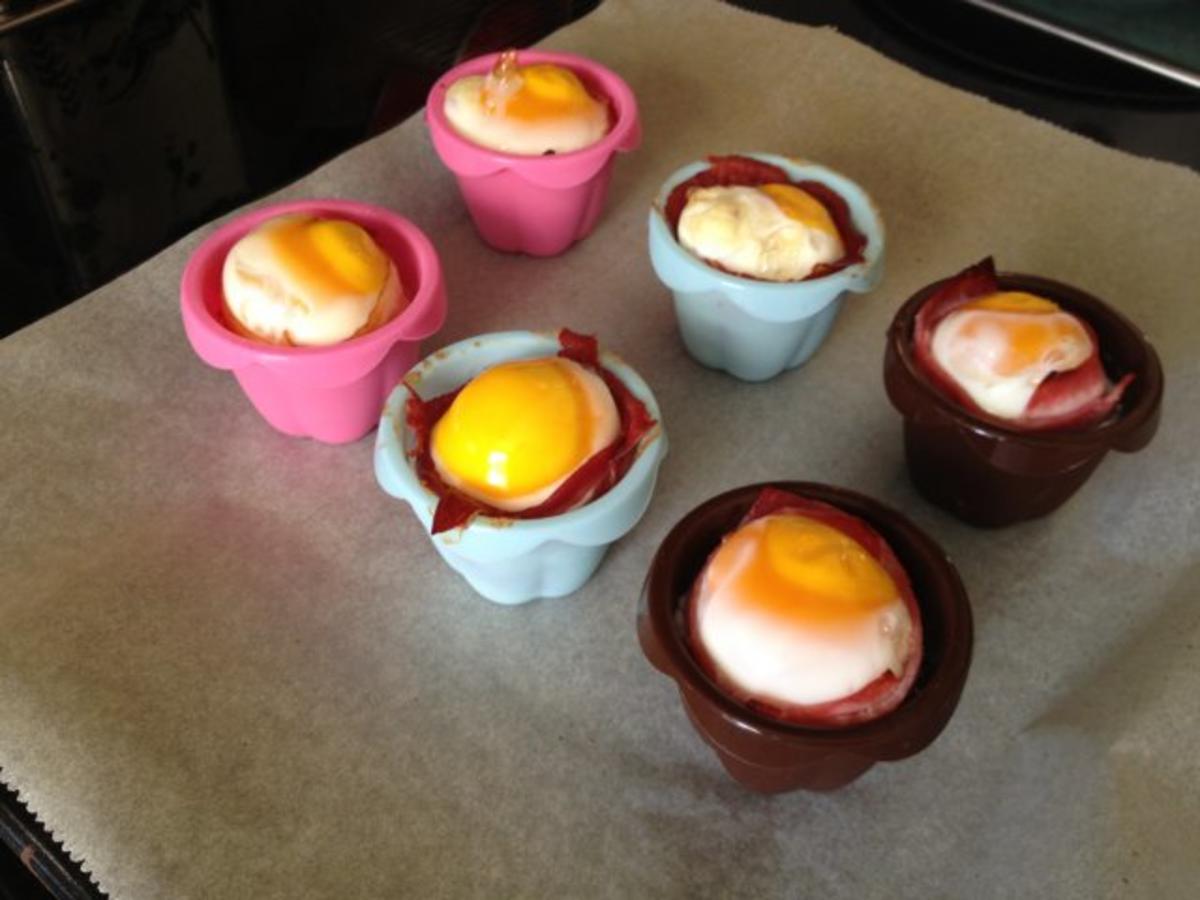 Muffin Ei in 3 verschiedenen Schinken - Rezept - Bild Nr. 3