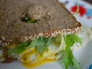 Getoastetes Eiersandwich auf Vollkornbrot - Rezept