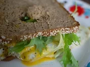 Getoastetes Eiersandwich auf Vollkornbrot - Rezept