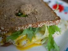 Getoastetes Eiersandwich auf Vollkornbrot - Rezept