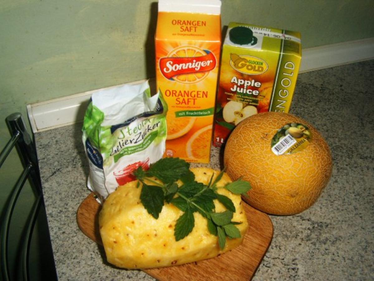 Ananas-Melonen-Apfel-Orangen--Marmelade - Rezept - Bild Nr. 3