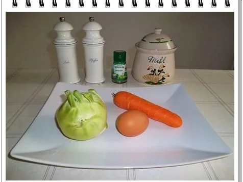 Kohlrabi-Möhre Puffer mit Baby Möhren und Kartoffelbällchen dazu - Rezept - Bild Nr. 4