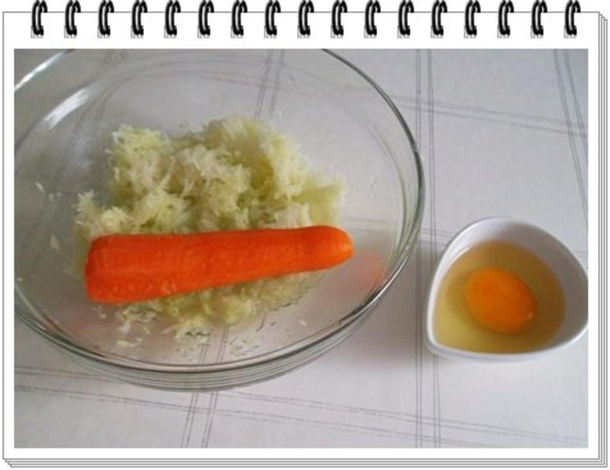 Kohlrabi-Möhre Puffer mit Baby Möhren und Kartoffelbällchen dazu - Rezept - Bild Nr. 6