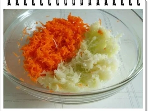 Kohlrabi-Möhre Puffer mit Baby Möhren und Kartoffelbällchen dazu - Rezept - Bild Nr. 7