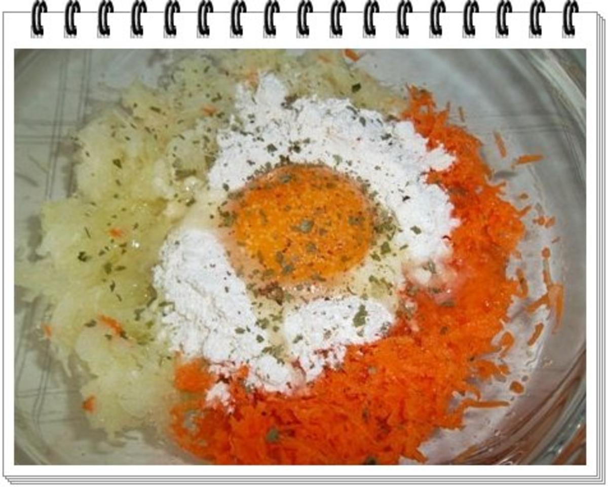 Kohlrabi-Möhre Puffer mit Baby Möhren und Kartoffelbällchen dazu - Rezept - Bild Nr. 10