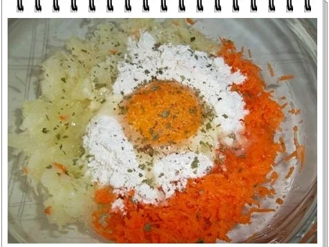 Kohlrabi-Möhre Puffer mit Baby Möhren und Kartoffelbällchen dazu - Rezept - Bild Nr. 10