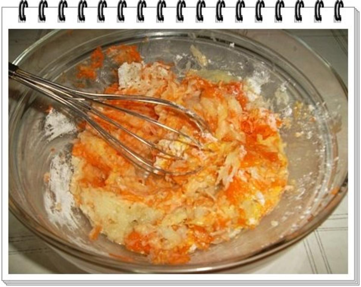 Kohlrabi-Möhre Puffer mit Baby Möhren und Kartoffelbällchen dazu - Rezept - Bild Nr. 11