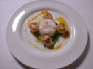 Gebratene Jakobsmuscheln auf Thaispargel und Orangenbuttersoße - Rezept