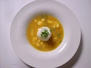 Mangosüppchen mit Quarkmousse und Minze - Rezept