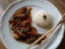 "Gebratenes Rindfleisch Sambal" mit verschiedenem Gemüse - Rezept