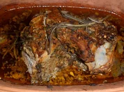 Rezept: Lammkeule aus dem Römertopf Lammkeule aus dem Römertopf - Rezept