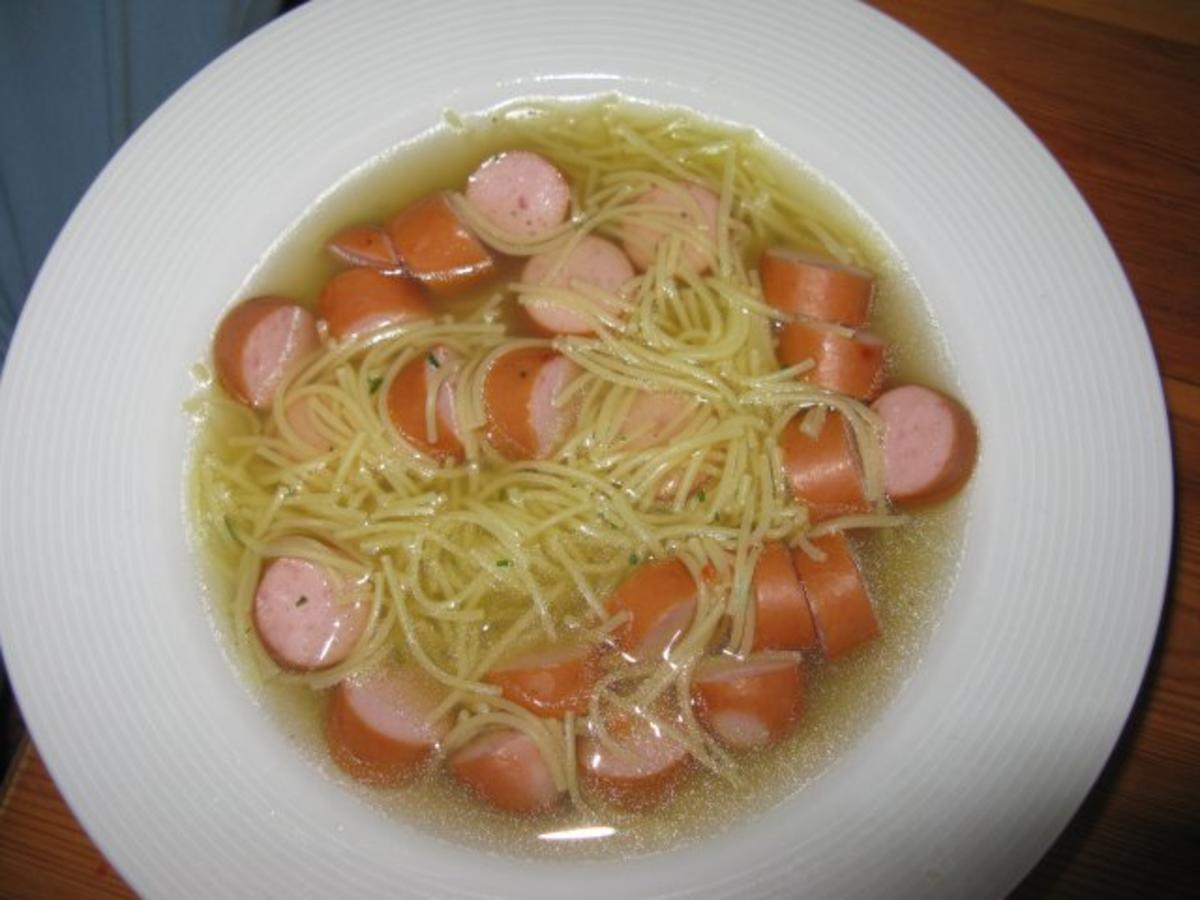 Würstchen-Suppe nach Yves - Rezept