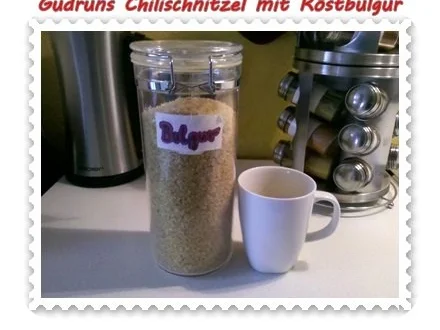 Fleisch: Chilischnitzel mit Röstbulgur und asiat. Tomatensoße - Rezept - Bild Nr. 3