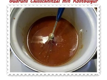 Fleisch: Chilischnitzel mit Röstbulgur und asiat. Tomatensoße - Rezept - Bild Nr. 6