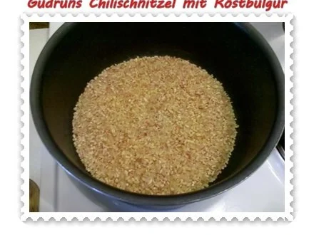 Fleisch: Chilischnitzel mit Röstbulgur und asiat. Tomatensoße - Rezept - Bild Nr. 7