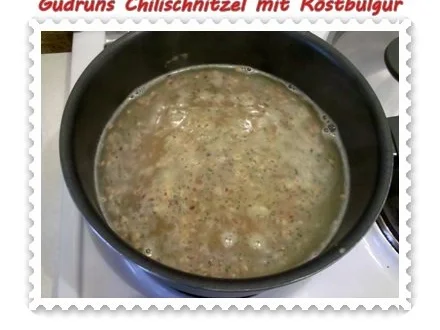 Fleisch: Chilischnitzel mit Röstbulgur und asiat. Tomatensoße - Rezept - Bild Nr. 8