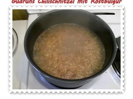 Fleisch: Chilischnitzel mit Röstbulgur und asiat. Tomatensoße - Rezept - Bild Nr. 10