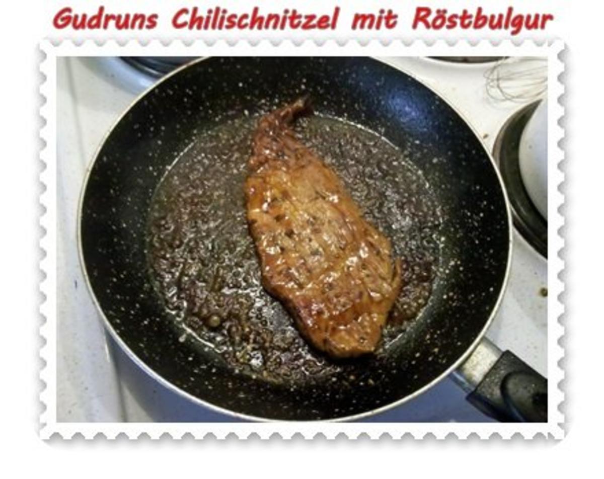 Fleisch: Chilischnitzel mit Röstbulgur und asiat. Tomatensoße - Rezept - Bild Nr. 11