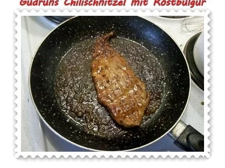 Fleisch: Chilischnitzel mit Röstbulgur und asiat. Tomatensoße - Rezept - Bild Nr. 11