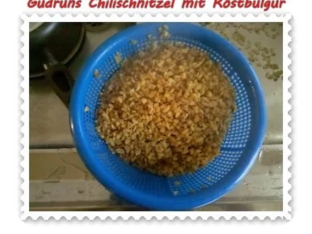 Fleisch: Chilischnitzel mit Röstbulgur und asiat. Tomatensoße - Rezept - Bild Nr. 12