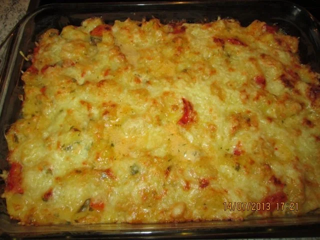 Kartoffelgratin mit Paprika und Chili - Rezept
