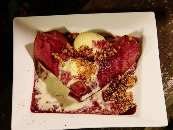 Birne vom Grill, mit Kokos-Eis und Amarettini - Rezept - Bild Nr. 2