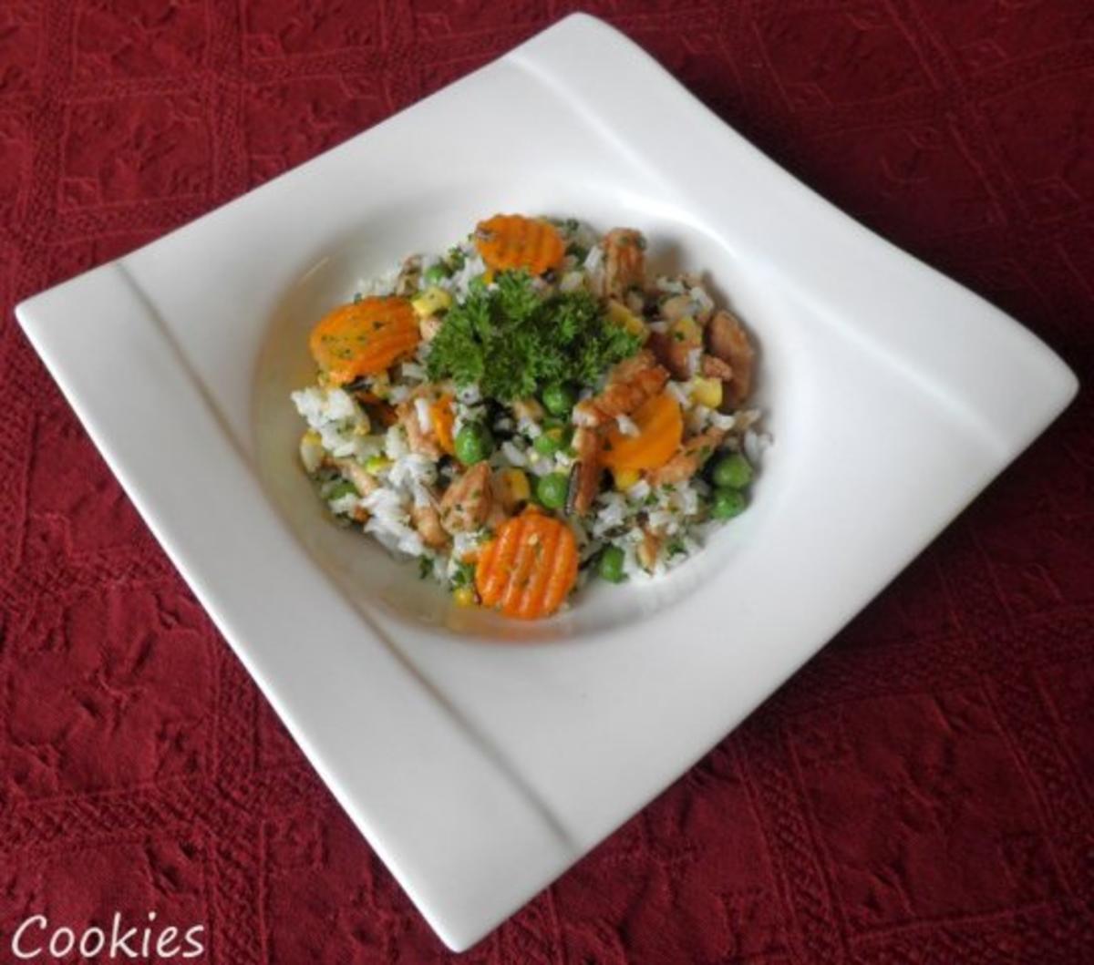 Hähnchen - Gemüse - Reis - Rezept - Bild Nr. 2