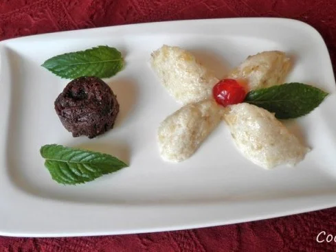 Rezept: Bananen - Mousse und Schokoladen - Mini - Kuchen (ohne Mehl) Bild Nr. 2 Bananen - Mousse und Schokoladen - Mini - Kuchen (ohne Mehl) - Rezept - Bild Nr. 2