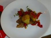 Presa vom Iberico-Schwein mit Kartoffeln und Paprika - Rezept