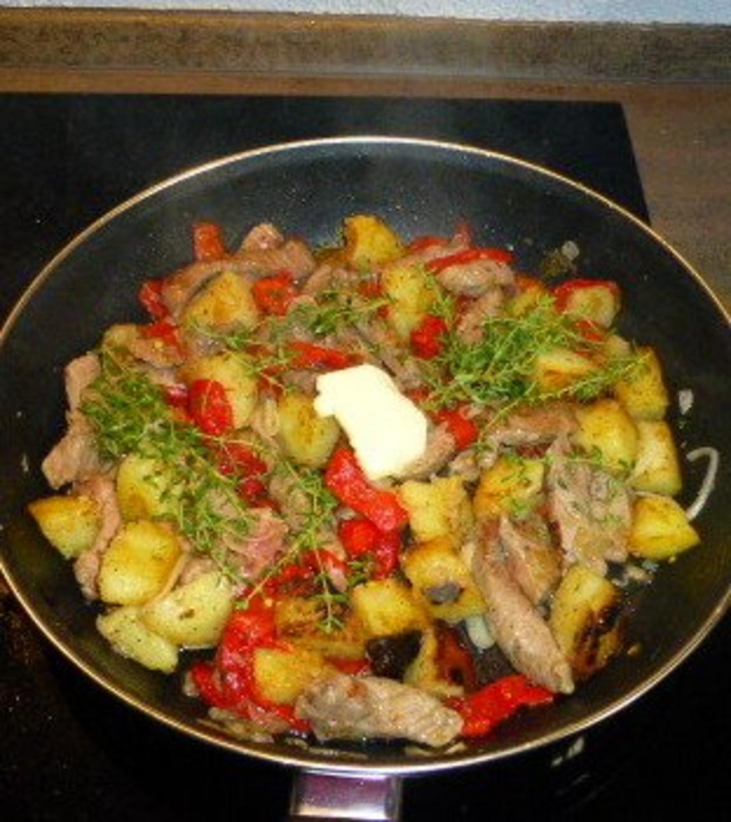 Presa vom Iberico-Schwein mit Kartoffeln und Paprika - Rezept - Bild Nr. 4
