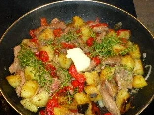 Presa vom Iberico-Schwein mit Kartoffeln und Paprika - Rezept - Bild Nr. 4