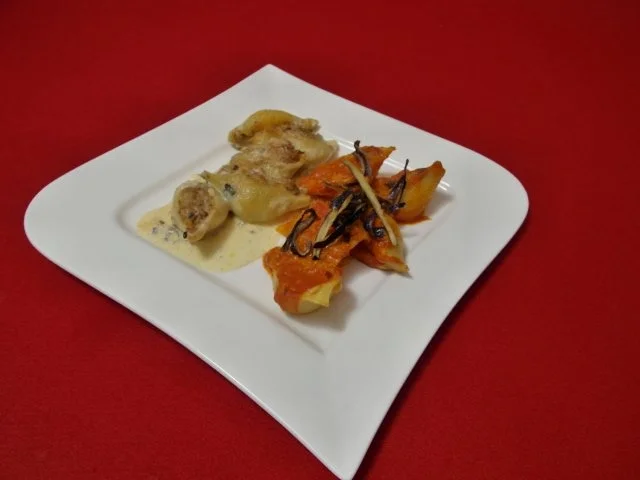 Conchiglioni con gusti e sapori - Pasta gefüllt mit Fleisch oder Gemüse - Rezept