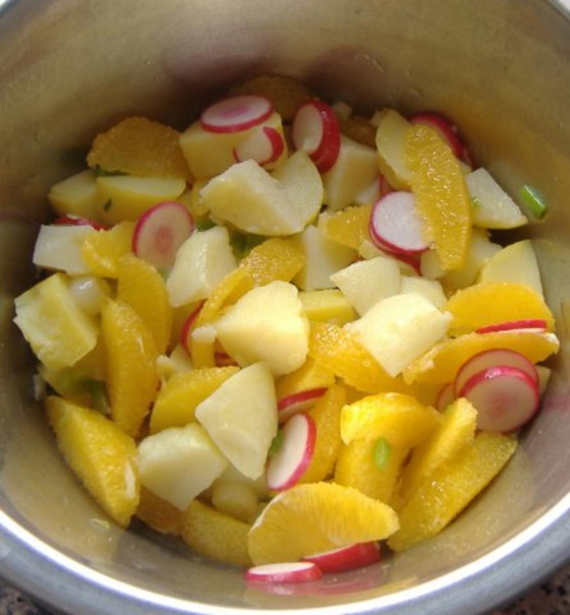 Kartoffelsalat mit Orangen und Bacalao - Rezept - Bild Nr. 4