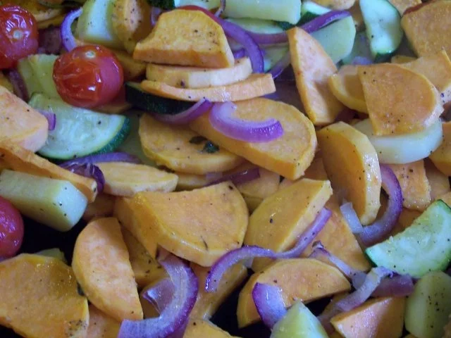 Rezept: Ofengemüse mit Schnittlauchquark Bild Nr. 4 Ofengemüse mit Schnittlauchquark - Rezept - Bild Nr. 4