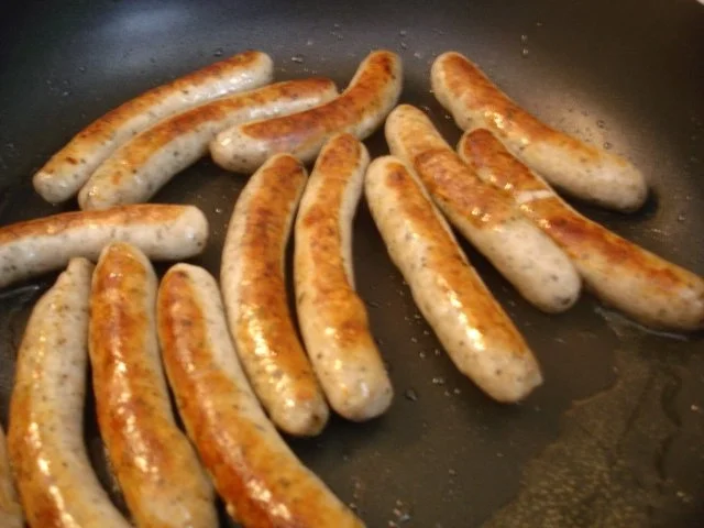 Nürnberger Rostbratwürste mit Rahm Spinat und Zucchini-Kartoffelstampf - Rezept - Bild Nr. 4