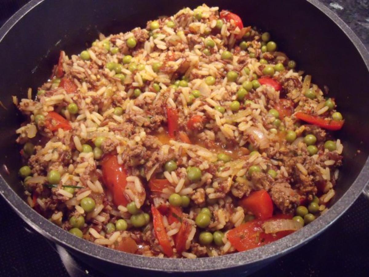 Bilder für Bolognese-Reistopf; mediterranes Hauptgericht mit Hackfleisch - Rezept