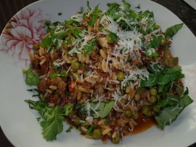 Bolognese-Reistopf; mediterranes Hauptgericht mit Hackfleisch - Rezept - Bild Nr. 2