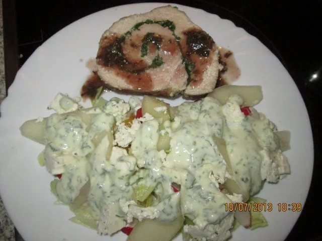 Roulade: Kräuterroulade vom Schweine-Lachsbraten - Rezept