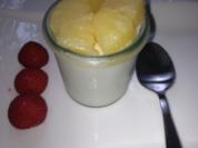 Kokos-Weisse -Schokoladen Panna Cotta mit Rum - Rezept