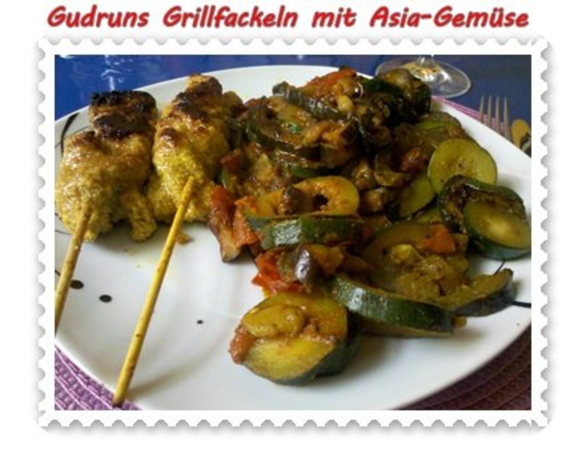 Bilder für Fleisch: Grillfackeln mit Asia-Gemüse - Rezept