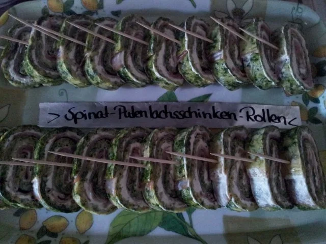 Spinat - Lachsschinken - Rollen - Rezept - Bild Nr. 2