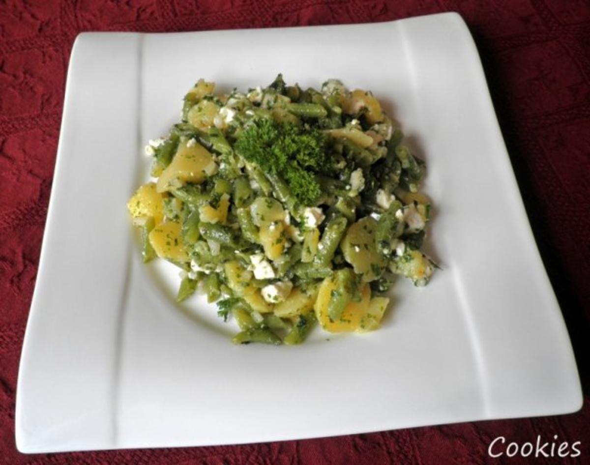Bohnen - Kartoffel - Salat mit Schafskäse - Rezept - Bild Nr. 2