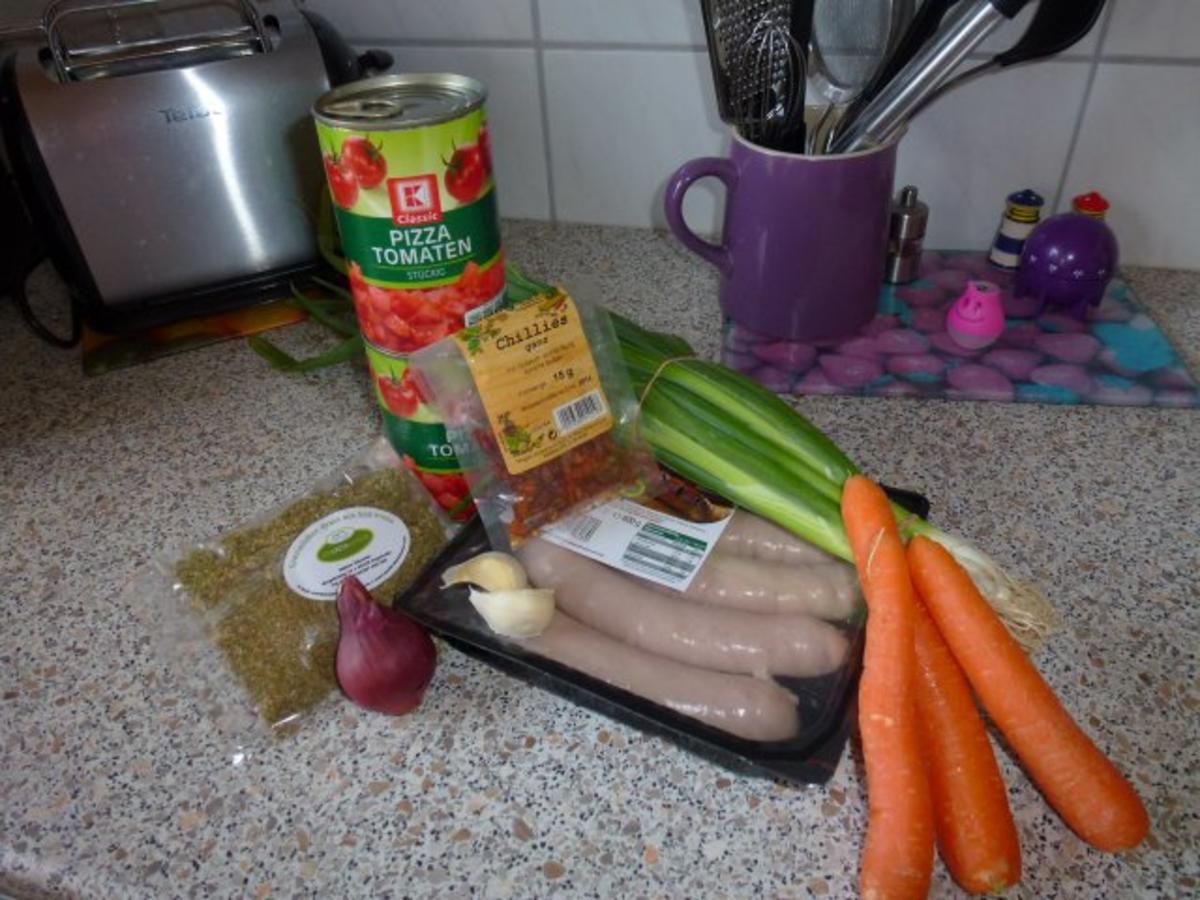 Bilder für Bratwurst-Bolognese - Rezept