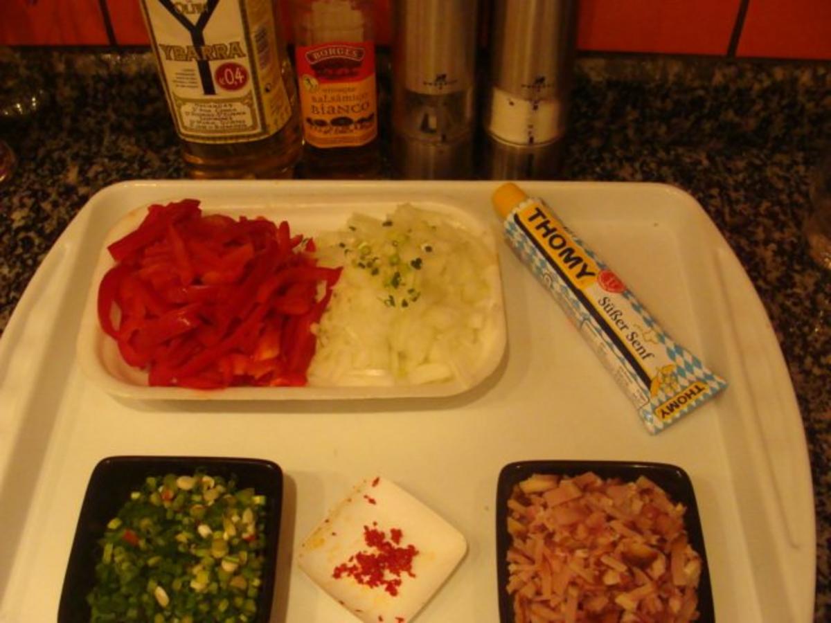 Salat : Eingebrannter Kartoffel - Escarola -Hähnchenfleischsalat - Rezept - Bild Nr. 3